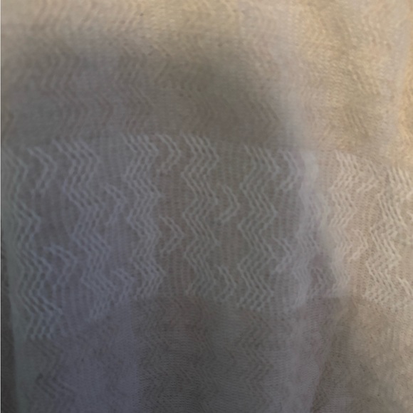 Vintage Linen Cottagecore Boho Prairie Lace Short Sleeve Sweater Large - Picture 4 of 8